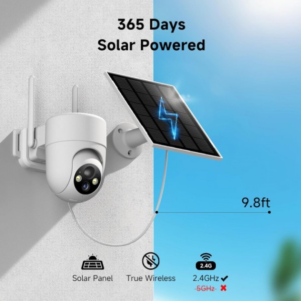 4G LTE Cellular Solar Security Camera Wireless Outdoor