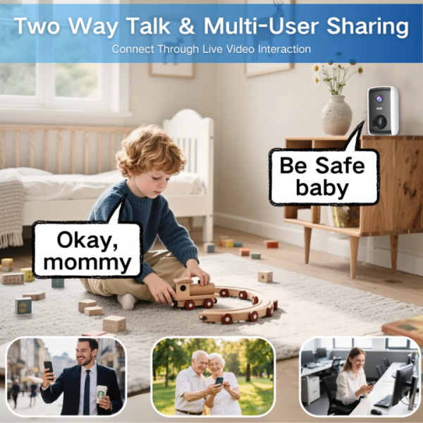 Juyivast Solar Security Cameras Wireless Outdoor, 2K WiFi Cameras for Home Security, Battery Powered AI Motion Detection Surveillance Home Security Cameras, Color Vision Night, 2-Way Talk