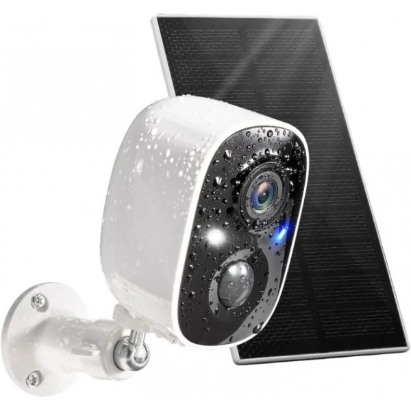 2MP Built-in Rechargeable Battery Waterproof Color Night Vision WIFI Security Camera with Solar Panel 型号:Q11-1